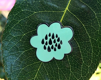 Sad Flower enamel pin