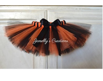 Halloween, Teen tutu, Adult tutu, Plus size tutu, choose your length, birthday tutu, witches tutu, Cosplay, Orange & black, Tiger, customize