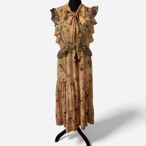anthropology brown dress Anthropology Silk Knit Straps Dress Sz L Purple Boho Knee Bohemian