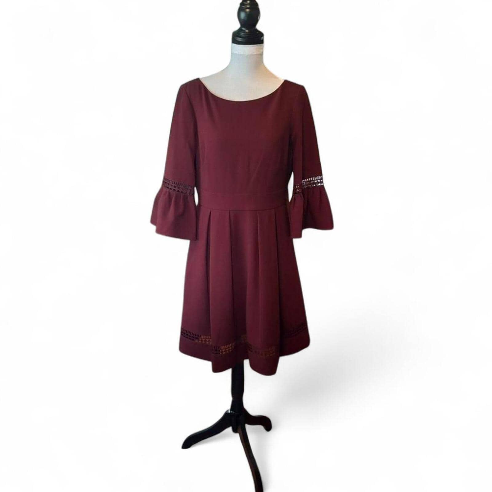 eliza j burgundy dress Women's Eliza J Tulip Hem Lace Cocktail Dress, Size 12