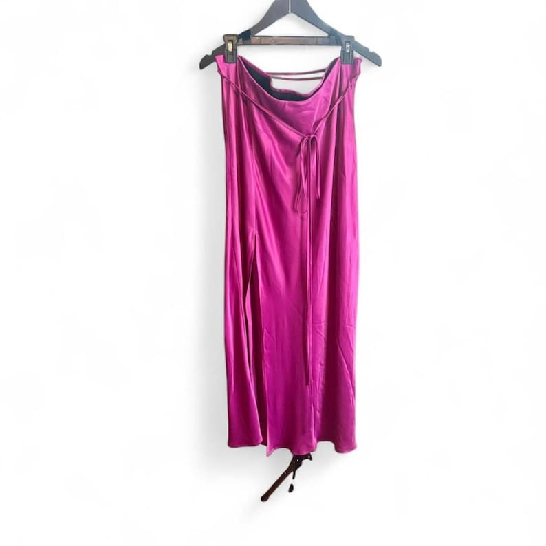 Anthropologie fuscia maxi skirt with side slit NWOT #fairycore image 1