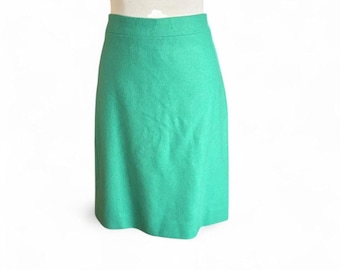 Falda lápiz turquesa de J.Crew, talla 14, mezcla de lana y forrada. #úsaloentodaspartes