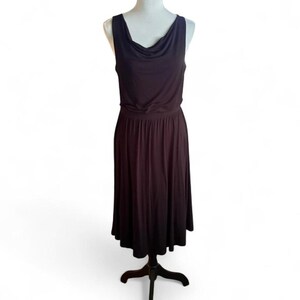 Maeve Anthropologie black midi sleeveless dress size Small image 2
