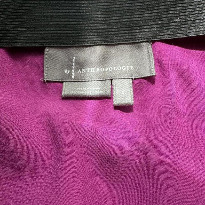 Anthropologie fuscia maxi skirt with side slit NWOT #fairycore image 4