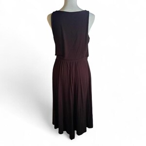 Maeve Anthropologie black midi sleeveless dress size Small image 5