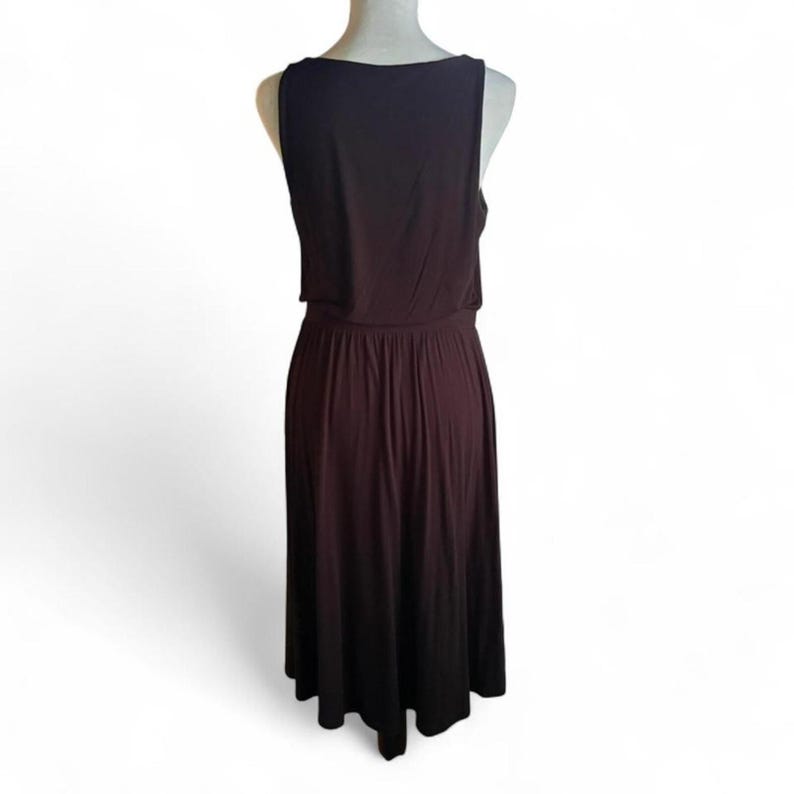 Maeve Anthropologie black midi sleeveless dress size Small image 5