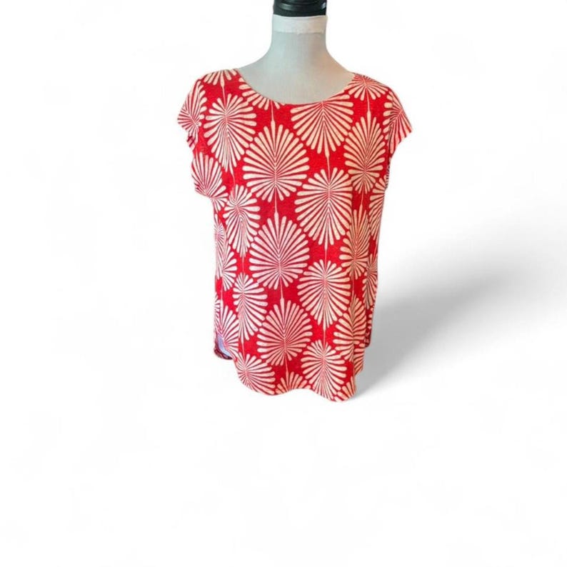 Joie linen top with tropical pattern. Size S NWOT image 1