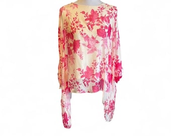 Made in Italy flowy silk blend blouse Fairy size M