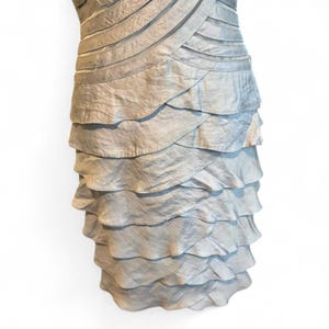Adrianna Papell silver metallic dress Size 4 #glam #party #ruffles image 5
