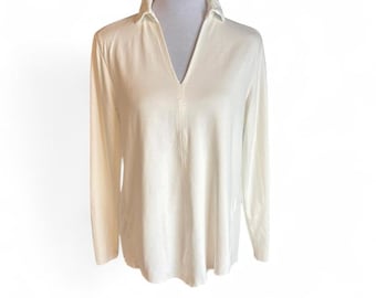 Made in Italy stretch long sleeve blouse size S