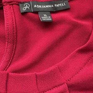 Adrianna Papell rote Bluse Größe XL Bild 3