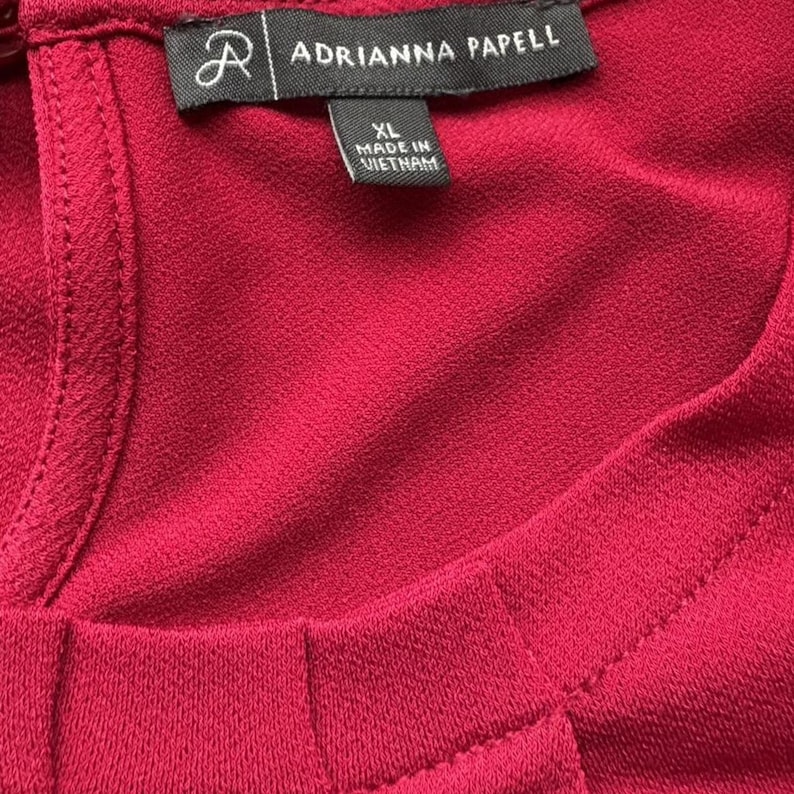 Adrianna Papell rote Bluse Größe XL Bild 3