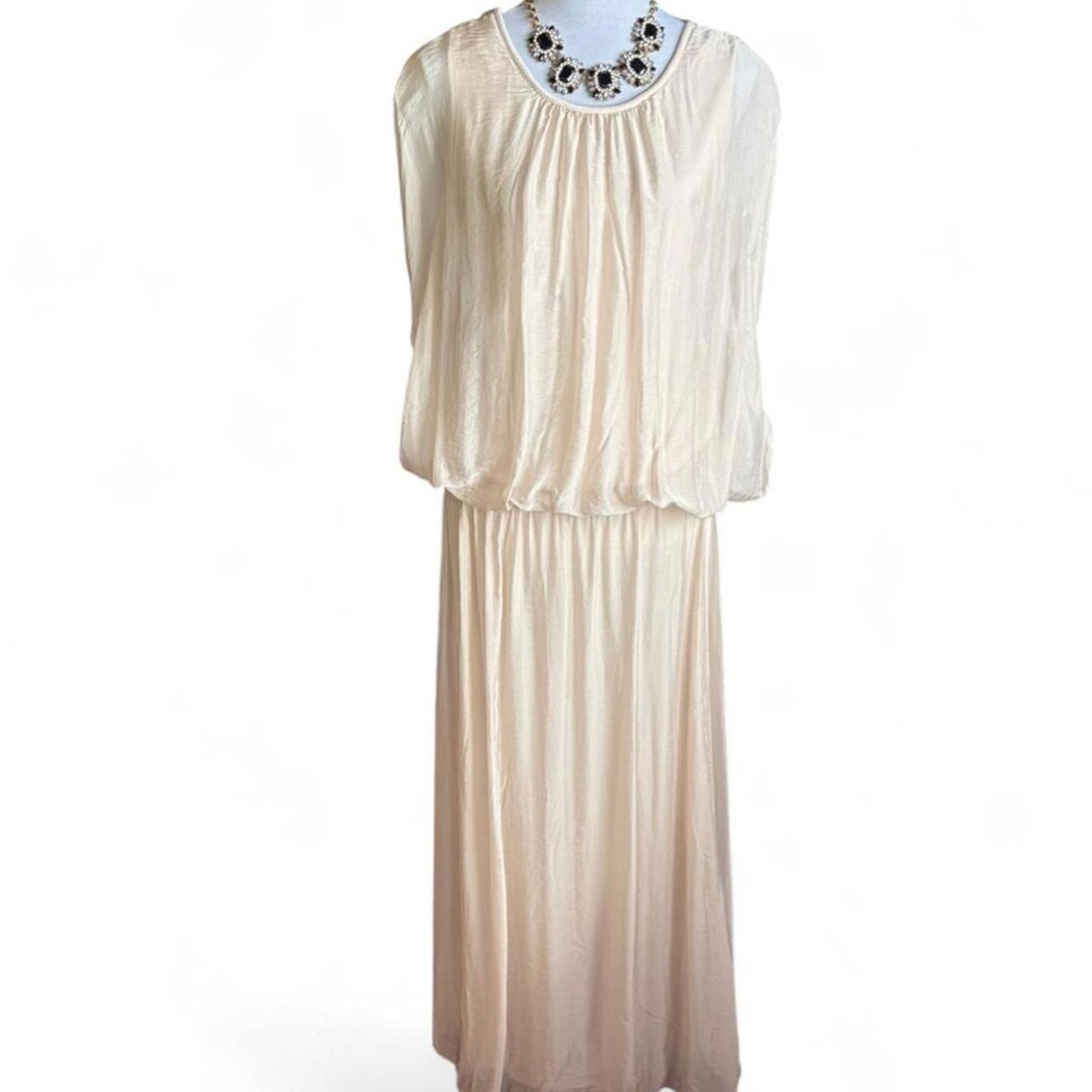 elena baldi silk dress Elena Baldi Silk Floral Hi-Lo Dress Size Small