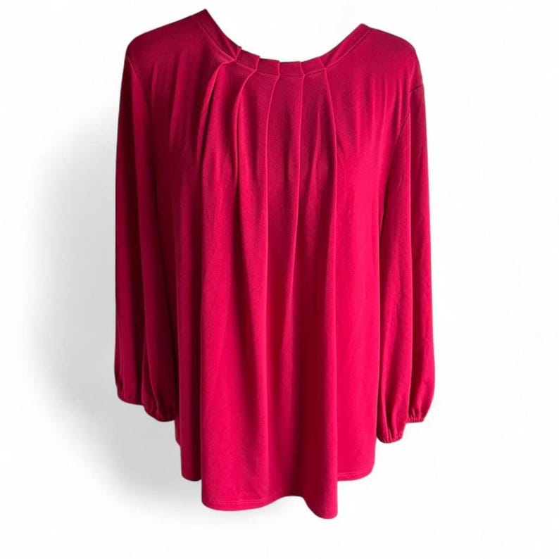 Adrianna Papell rote Bluse Größe XL Bild 5