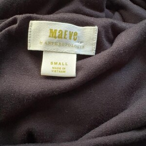 Maeve Anthropologie black midi sleeveless dress size Small image 6