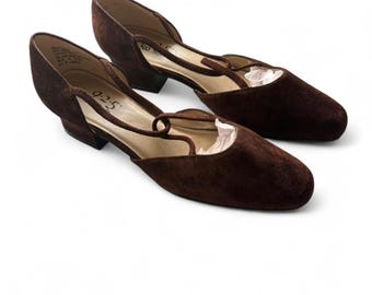 925 SO weiche Braune Wildlederschuhe Gr. 8W