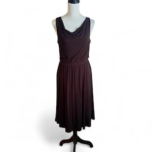 Maeve Anthropologie black midi sleeveless dress size Small image 1