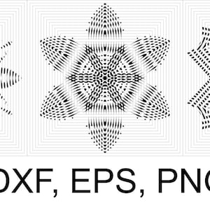 lotus shaped mandala  (digital files) dxf,eps,svg,jpg,png