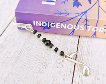 Beaded Musical Note Metal Bookmark