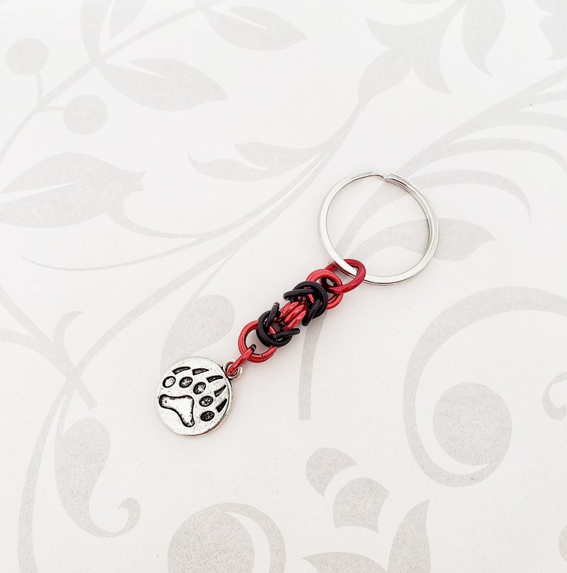 Metal Bear Paw Chainmaille Keychain Indigenous First Nations Zipper Pull Nature Lover Gift Housewarming or New Car GiftMade in Canada