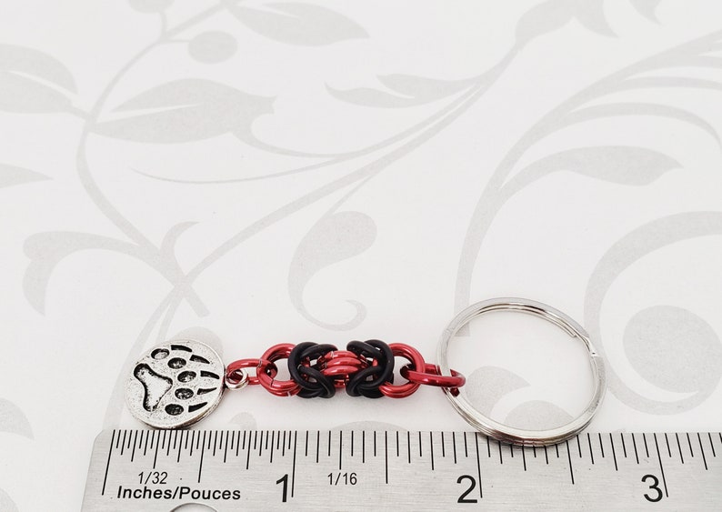 Metal Bear Paw Chainmaille Keychain Indigenous First Nations Zipper Pull Nature Lover Gift Housewarming or New Car GiftMade in Canada