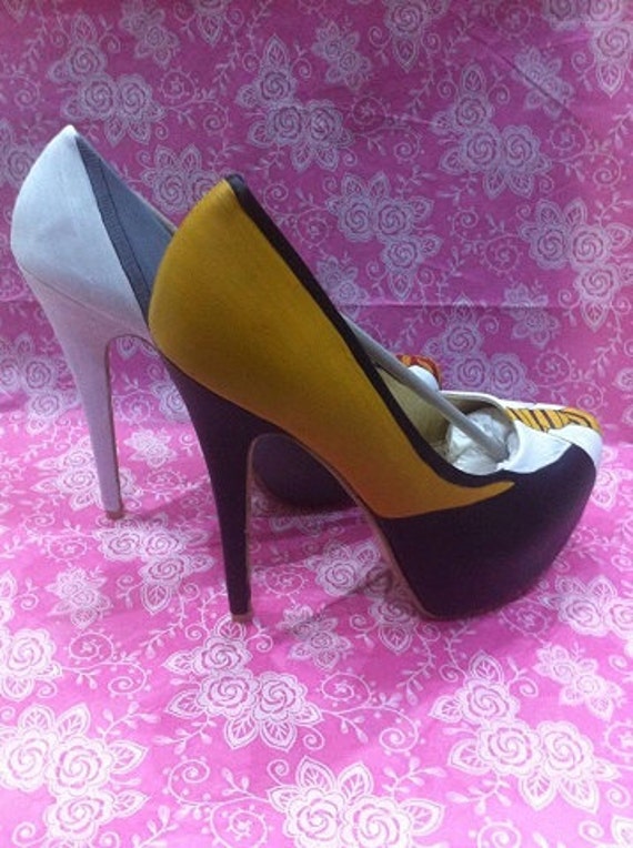 Size 7 FAITH Pale Yellow Heels Cone Heel Sling Backs VGC Cost £60 | eBay