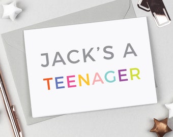 Personalised Teenager Birthday Card