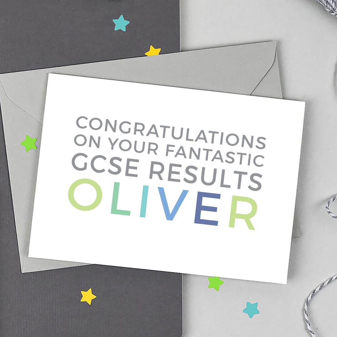 Congratulations GCSE Results Card, Exam Results Card - Etsy