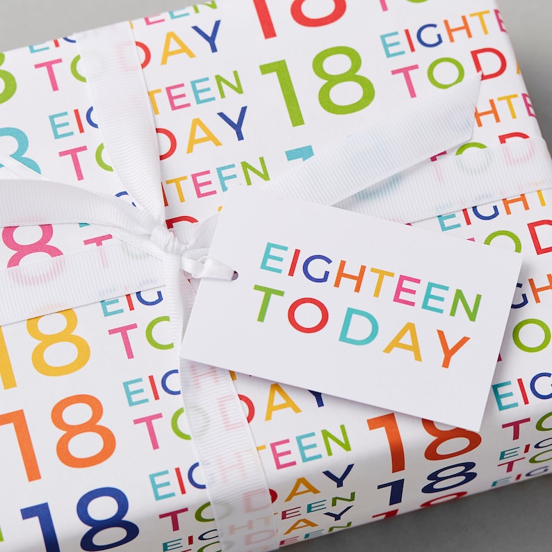 18th Birthday Wrapping Paper 18 Wrapping Paper Birthday Etsy UK