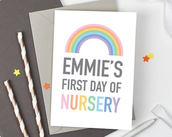 Personalised First Day of Nursery Card