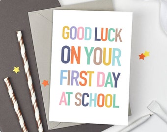 Good Luck 'First Day at School' Card