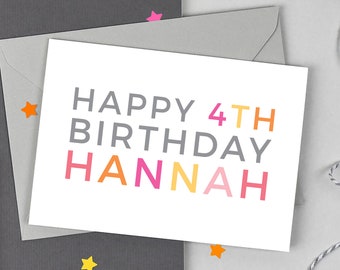 Personalised Any Age Birthday Card - Birthday Card, Number Card, Personalised Number Card