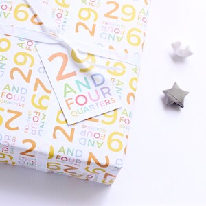 30th Birthday Wrapping Paper 29 And Four Quarters image 9