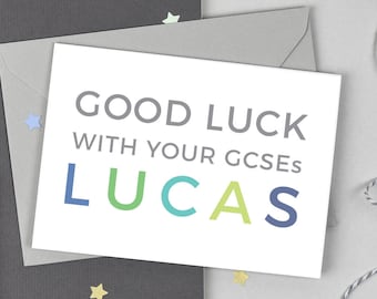 Personalised Good Luck GCSEs Card - GCSE Exam Card
