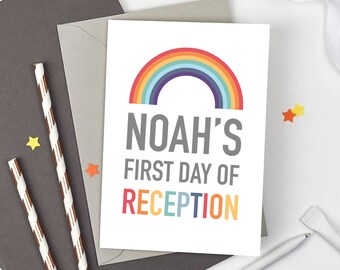 Personalised First Day of Reception Card
