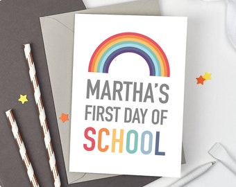 Personalised First Day of School Card