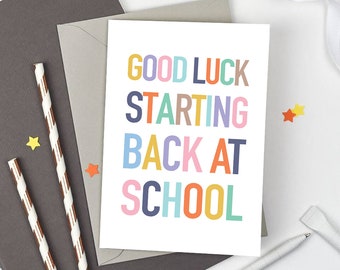 Good Luck 'Back to School' Card