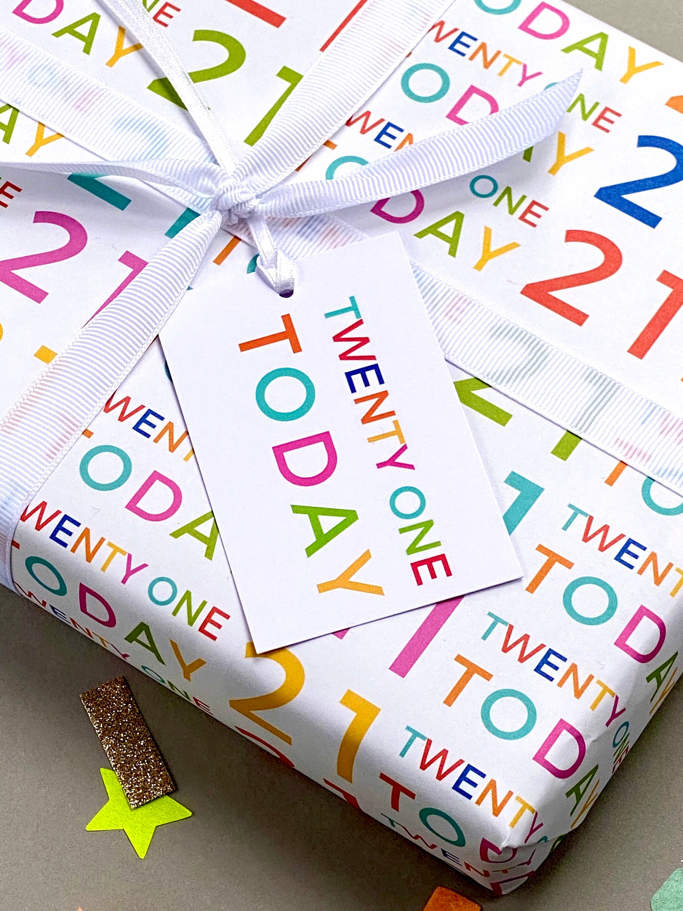 21st Birthday Wrapping Paper Twenty One Today Birthday Gift Etsy UK