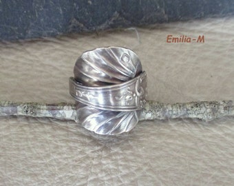 Bague cuillère recyclée en argent massif by Emilia-M