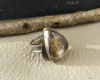 Bague en argent et Quartz rutile by EmiliaM