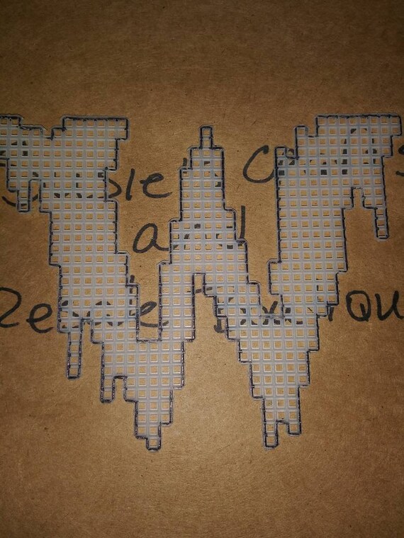 4 inch pre cut plastic canvas letters P spooky Sewing & Fiber Craft