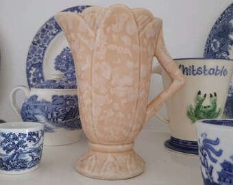 Art Deco - Arthur Wood Windsor jug  - vase - peach - mottled - 1930s