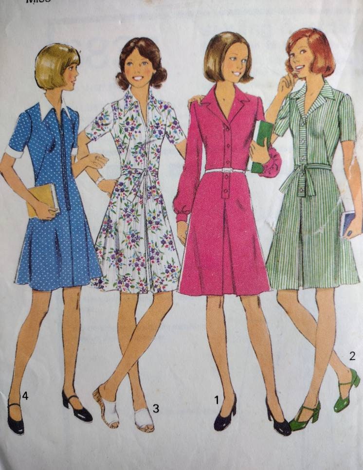 Simplicity 6837 Collared Dress Pattern - 36 Bust - A-line - Etsy
