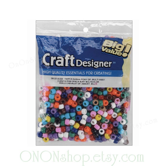 Pony Beads 6mmx9mm 720//pkg-opaque Light Blue