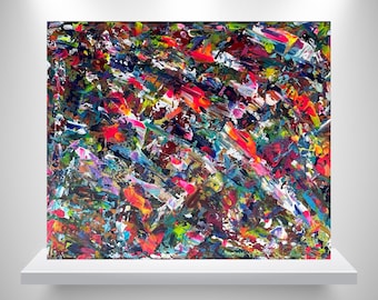 Original Abstract Painting | Colorful Acrylic Art on Canvas | Contemporary Wall Art