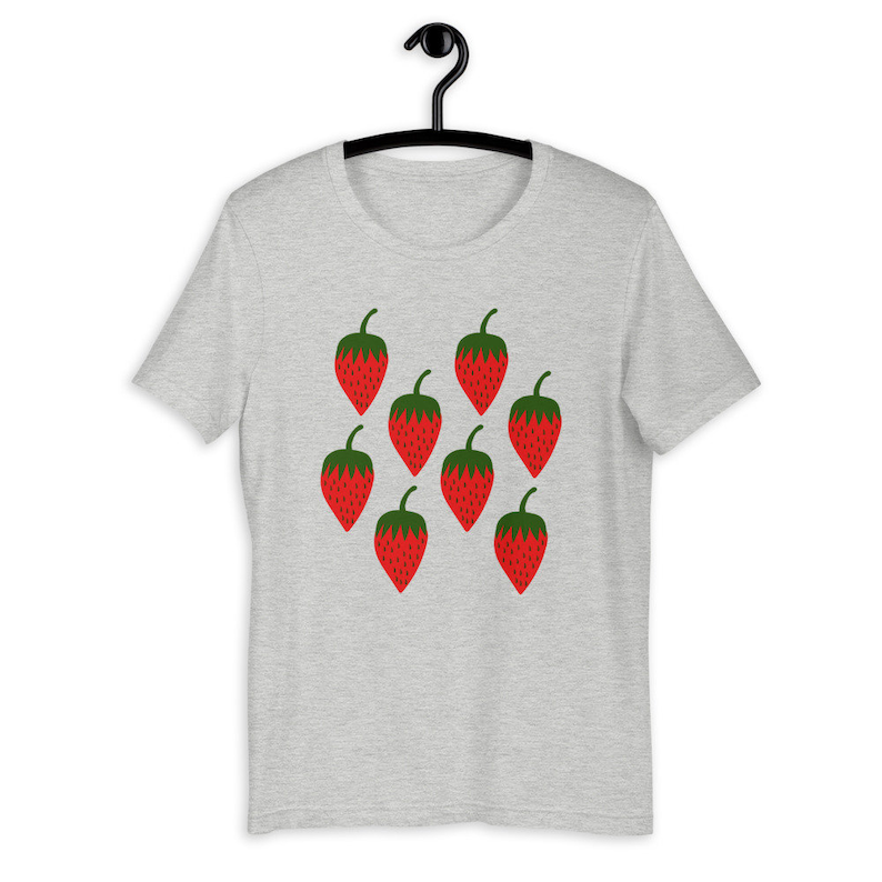 Strawberry t-shirt Strawberry Shirt Graphic Tee | Etsy