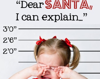 Digital Overlay Dear Santa Line UP Photoshop