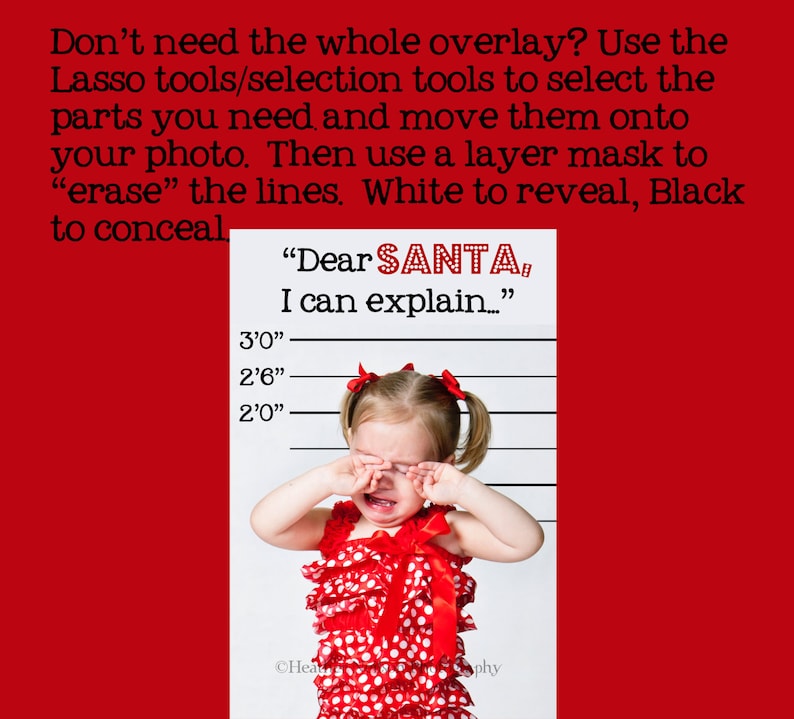 Digital Overlay Dear Santa Line UP Photoshop image 4