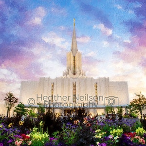 Jordan River LDS Temple Digital download High Resolution Printable