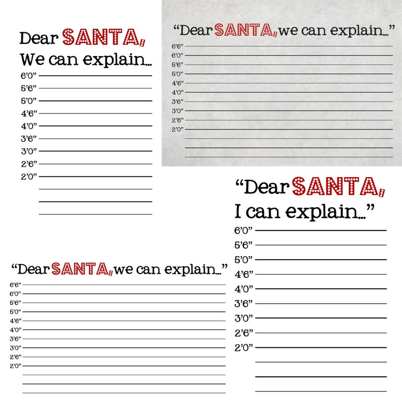 Digital Overlay Dear Santa Line UP Photoshop image 3